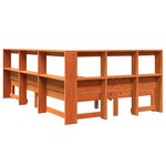 vidaXL Lit bibliothèque sans matelas cire marron 120x200 cm pin massif