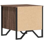 vidaXL Table de chevet chêne marron 40x41x40 cm bois d’ingénierie