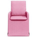 vidaXL Chaises de salle à manger 2 Pièces Rose 57 x 67 x 98 cm tissu