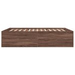 vidaXL Cadre de lit chêne marron 150x200 cm bois d'ingénierie