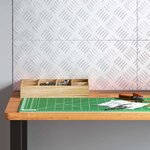 vidaXL Plaques à damier 4 Pièces Argent 50 x 20 cm Aluminium