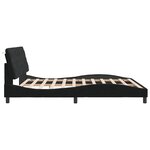 vidaXL Cadre de lit avec lumière LED noir 180x200 cm velours