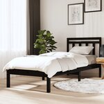 vidaXL Cadre de lit sans matelas noir bois massif