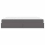 vidaXL Cadre de lit avec matelas Gris 180 x 200 cm Faux cuir