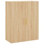 vidaXL Buffet haut Chêne sonoma 69 5x34x180 cm Bois d'ingénierie