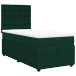 vidaXL Sommier à lattes de lit avec matelas Vert foncé 100x200 cm