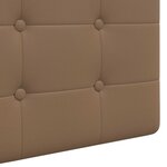 vidaXL Tête de lit suspendue Avec lumière LED Cappuccino Simili cuir