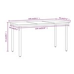 Vidaxl mobilier de salle à manger de jardin et coussins 5 pièces marron