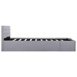 vidaXL Cadre de lit à stockage hydraulique Gris clair Tissu 120x200 cm