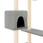 vidaXL Arbre à chat avec griffoirs gris clair 82 cm
