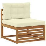 vidaXL Canapé du milieu extérieur Bois d'Acacia Massif Naturel