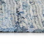 Vidaxl tapis chindi tissé à la main denim 160x230 cm bleu