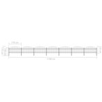 vidaXL Clôture de jardin à dessus en lance Acier (1-1 25)x11 9 m Noir