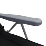 vidaXL Chaises pliables de jardin avec coussins lot de 2 Noir