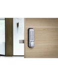 THIRARD - Verrou à combinaison mécanique en applique pour porte intérieure  8 chiffres ou lettres  chromé mat