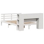 vidaXL Lit bibliothèque sans matelas blanc 120x200 cm bois pin massif