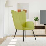 vidaXL Chaise de relaxation Vert Tissu