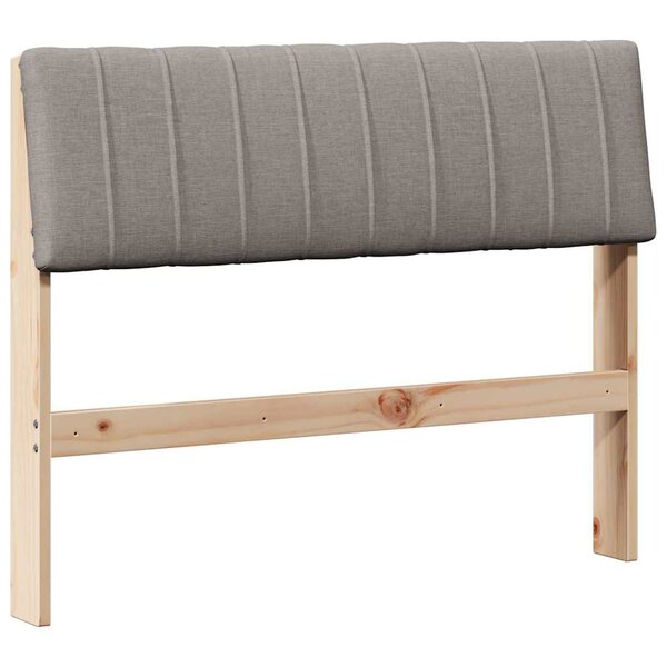 vidaXL Tête de lit capitonnée Taupe 100 cm Pin massif