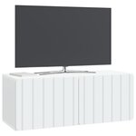 vidaXL Meuble TV mural 78 5 x 31 x 30 cm Blanc Bois d'ingénierie