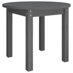 vidaXL Table basse Gris Ø 55x45 cm Bois massif de pin