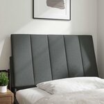 vidaXL Coussin de tête de lit gris foncé 80 cm tissu
