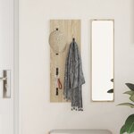 vidaXL Porte-manteau mural Montage mural Chêne sonoma 30 x 1.5 x 80 cm