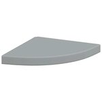 vidaXL Étagères d'angle flottantes 2 Pièces gris 35x35x3 8 cm MDF