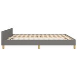 vidaXL Cadre de lit sans matelas gris foncé 160x200 cm tissu