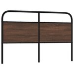 vidaXL Tête de lit chêne marron 160 cm acier et bois d'ingénierie