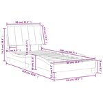 vidaXL Cadre de lit sans matelas Hanko gris clair 80x200 cm velours