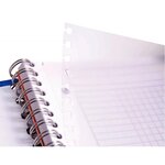 Cahier spirales clairefontaine bind'o block a5+ 16 x 21 cm perforé - petits carreaux - 180 pages