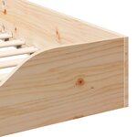 vidaXL Cadre de lit surélevé Marron 80 x 220 cm Bois massif en pin