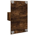 vidaXL Table de chevet murale avec lumières LED chêne fumé