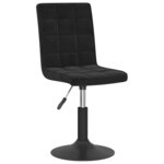 vidaXL Chaises pivotantes à manger lot de 2 noir velours