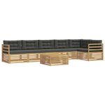 vidaXL Ensemble de canapés d'extérieur 7 pc Blanc et anthracite
