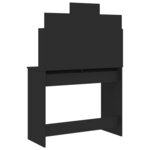vidaXL Coiffeuse avec miroir noir 96x39x142 cm