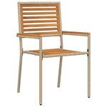 vidaXL Ensemble de salle à manger pour jardin 5 Pièces Beige Poly rotin