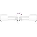 vidaXL Table basse Blanc brillant 100x50x45 cm Bois d'ingénierie