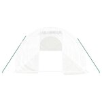 vidaXL Serre avec cadre en acier blanc 30 m² 10x3x2 m