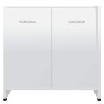 vidaXL Armoire de salle de bain Blanc brillant Bois d'ingénierie