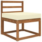 vidaXL Coussin de canapé d'extérieur Crème 60 x 60 x 8 cm Polyester
