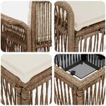 vidaXL Ensemble de canapé de jardin 6 Pièces Beige polyrotin