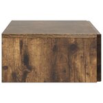 vidaXL Table d'appoint murale Chêne fumé 87 5 x 34 5 x 17 cm