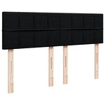 vidaXL Sommier à lattes de lit avec matelas Noir 160x200 cm Tissu