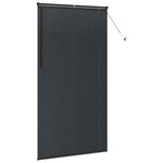 vidaXL Store de Fenêtre avec des rideaux Noir Aluminium