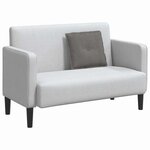 vidaXL Coussin de Dos Gris clair 50 x 45 cm Tissu en velours côtelé