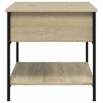vidaXL Table basse chêne sonoma 70x50x50 cm bois d'ingénierie et métal