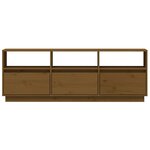Vidaxl meuble tv marron miel 140x37x50 cm bois de pin massif