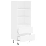 vidaXL Buffet haut Blanc 40x36x110 cm Bois d'ingénierie
