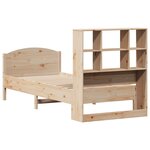 vidaXL Lit bibliothèque sans matelas 100x200 cm bois massif de pin